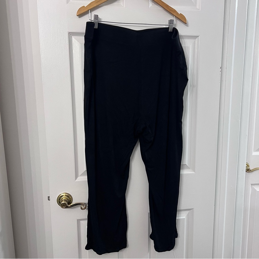 Universal Standard Jersey Modal Ribbed Pull on Women's Pants, black, Size18/20 - Picture 4 of 4